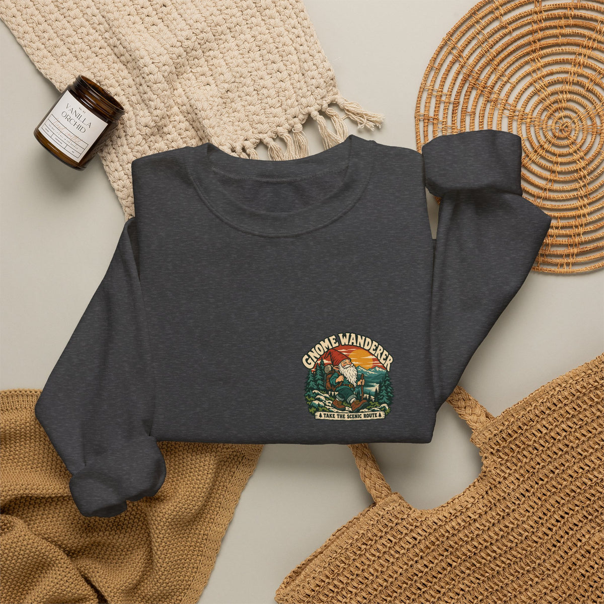 Gnome Wanderer Scenic Route Crewneck | Chatham, New York
