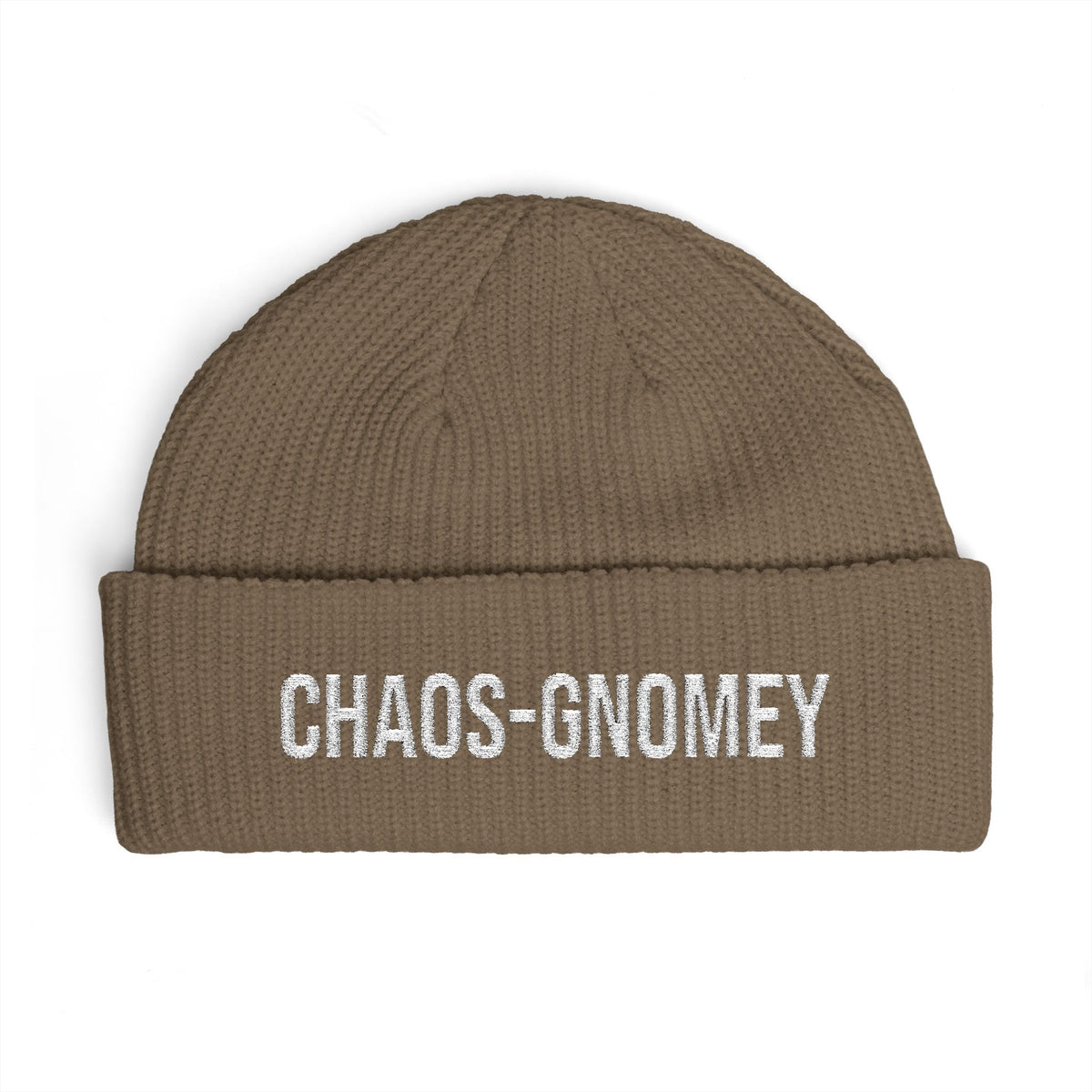 Gnomey | Embroidered Ribbed Cuff Beanie