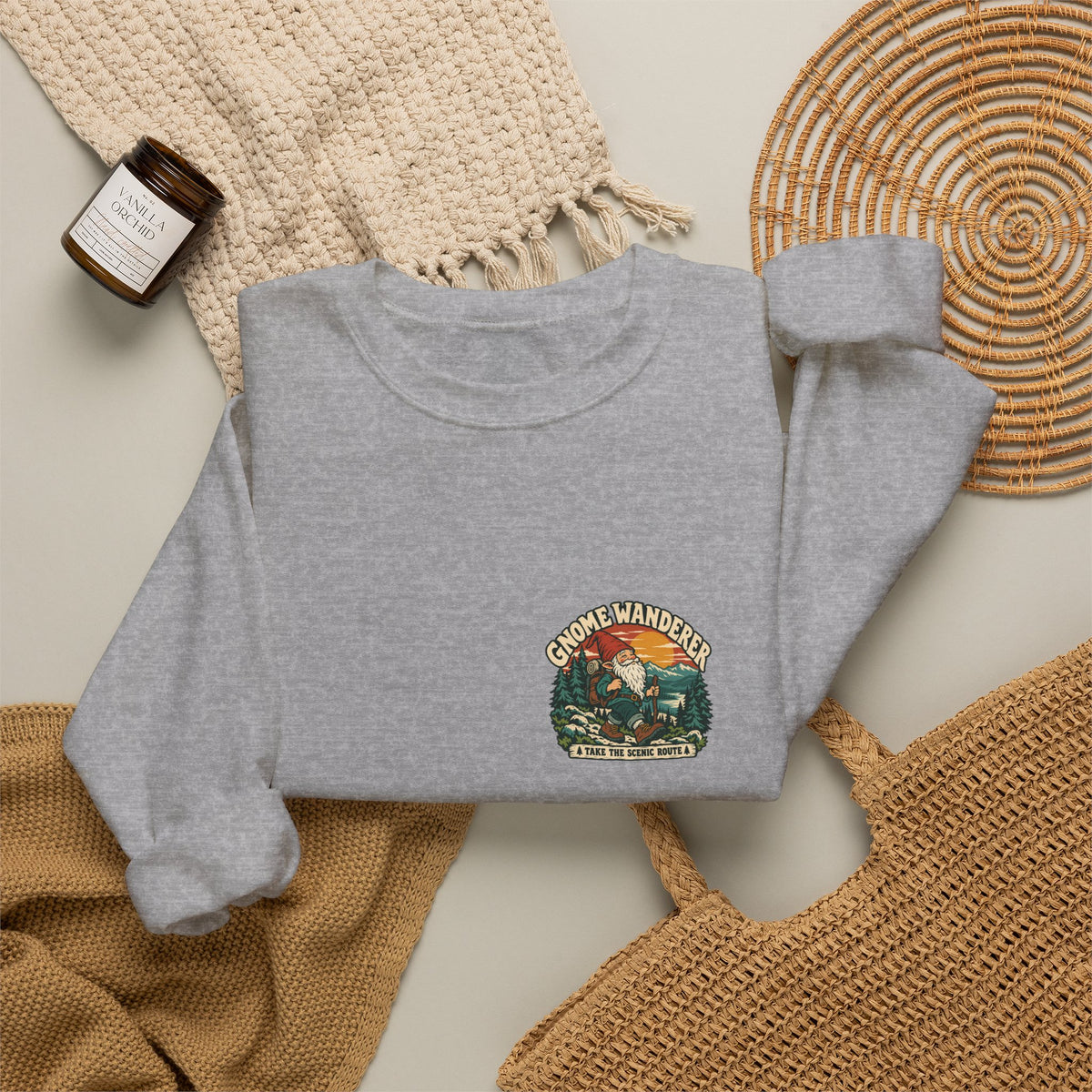Gnome Wanderer Scenic Route Crewneck | Chatham, New York