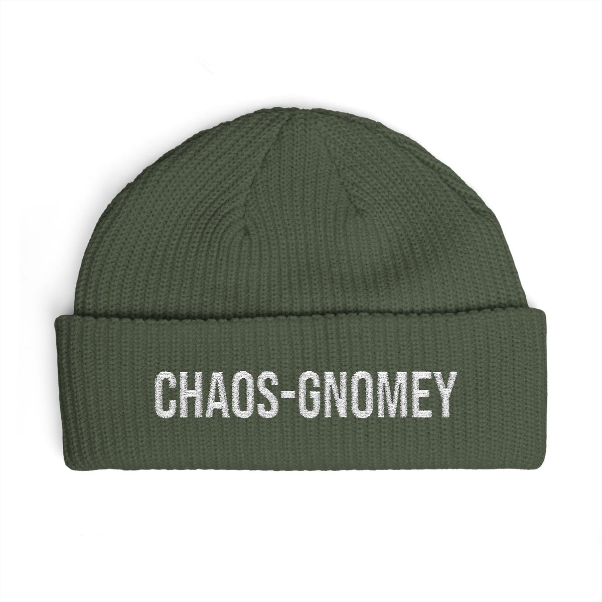 Gnomey | Embroidered Ribbed Cuff Beanie